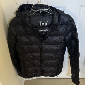 TNA / Aritzia Black Hooded Puffer Jacket